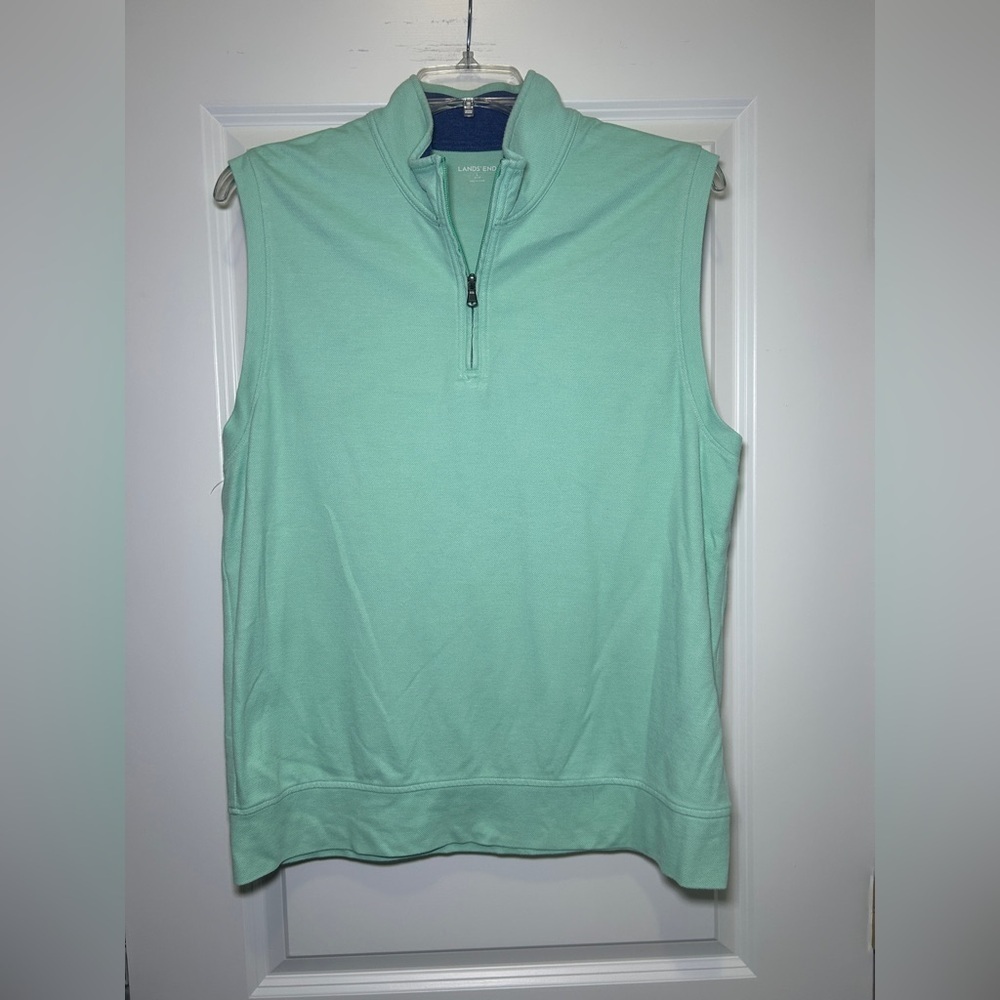 Lands' End Mint Green Sleeveless Vest